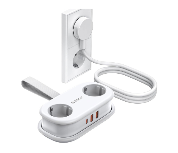 Orico Listwa zasilająca 2xSchuko, 2xUSB-A, USB-C, 1,5m , biała - 1552190 - zdjęcie